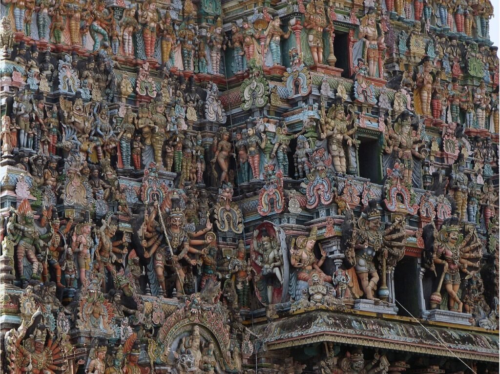 Meenakshi Temple gopuram in Madurai