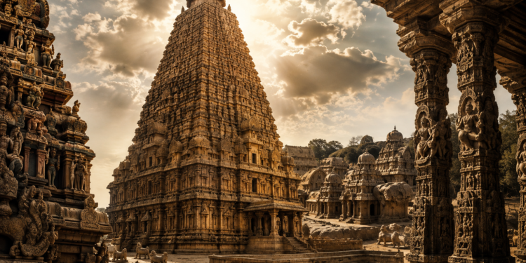 The Tower that Swallows its Own shadow Dravidian Temple