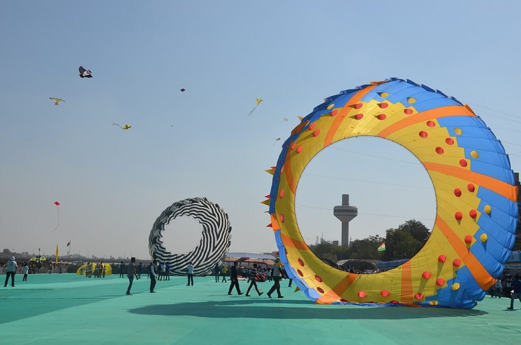 International Kite Festival in India around Makar Sankranti