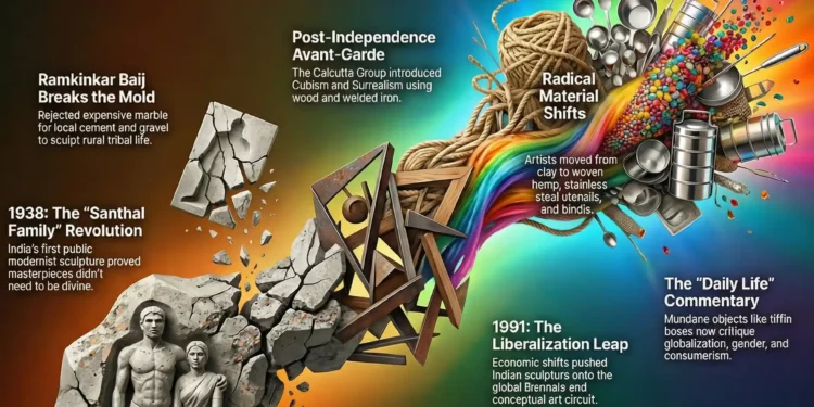 Contemporary Indian Sculpture: From Colonial Realism to Global Installations