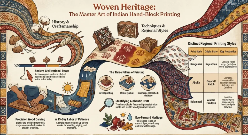 Indian Textiles: From Lustrous Silk Sarees to Hand-Block Prints