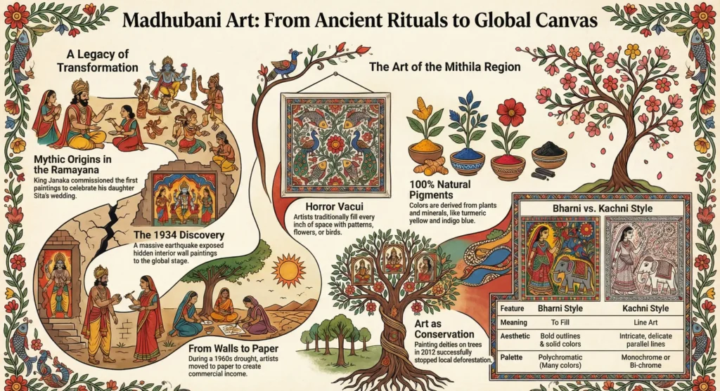 Madhubani Painting: The Ancient Wall Art of Mithila Madhubani Painting: The Ancient Wall Art of Mithila