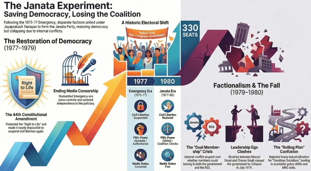 Janata Party Experiment: The Rise and Fall of India's First Coalition