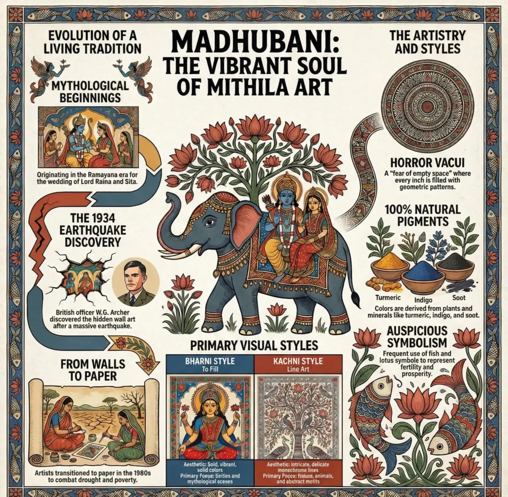 History of Madhubani Painting: Mithila Art Techniques