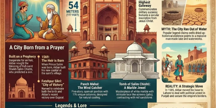 Fatehpur Sikri(1571): The Ghost City of the Mughal Empire Fatehpur Sikiri