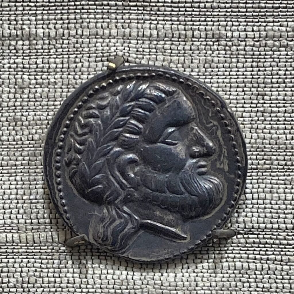 A coin of Seleucus I Nicator, Chandragupta Maurya’s Hellenistic rival and treaty partner.