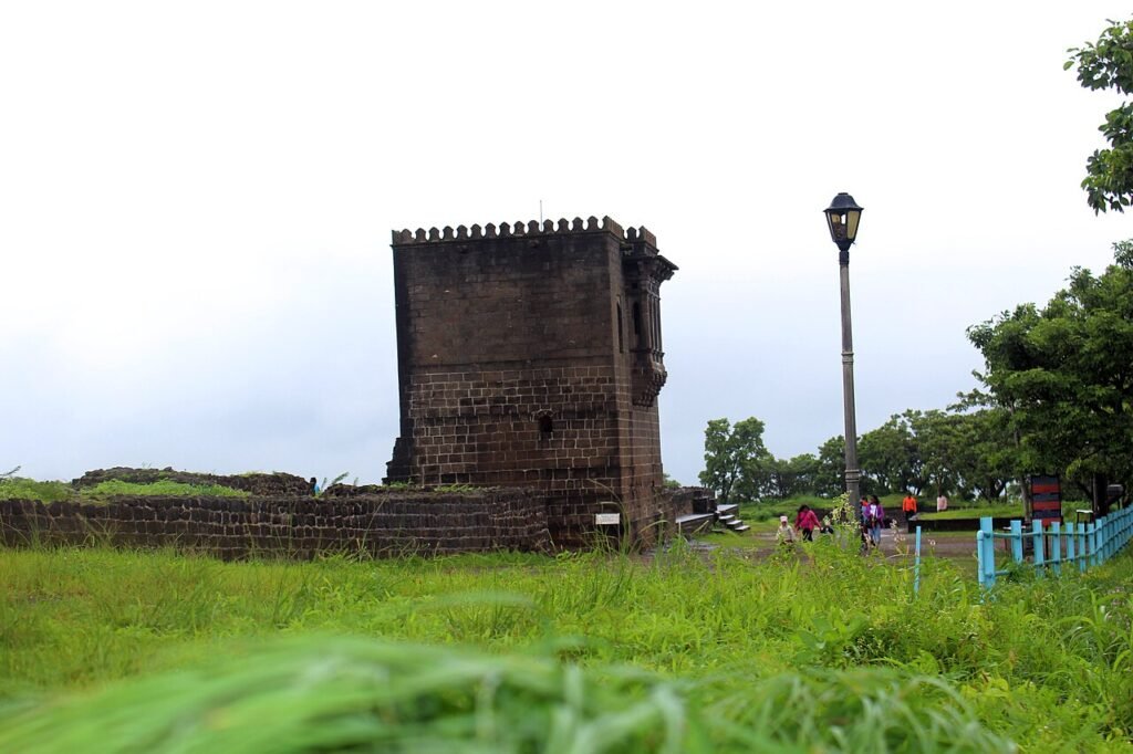 The birthplace site inside Shivneri Fort associated with Shivaji Maharaj.