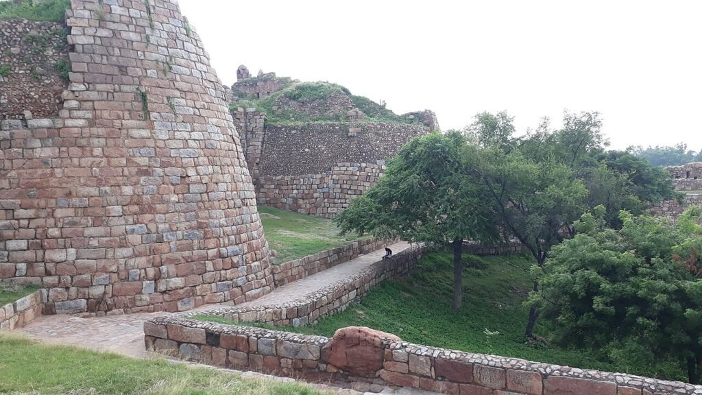 Tughlaqabad Fort, part of the architectural world inherited by Muhammad bin Tughluq.