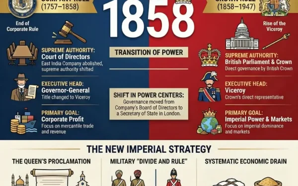 Establishment of the British Raj 1858