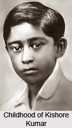 childhood image of Kishore Kumar