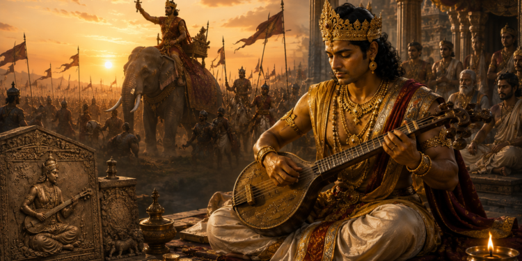 The Conqueror who played Music Samudragupta