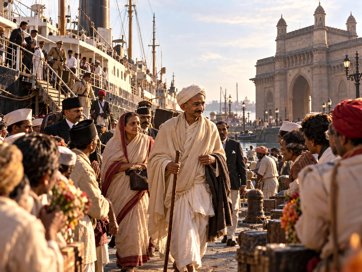 Gandhi Returns to India
