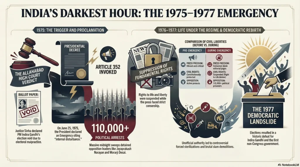 The Emergency (1975–1977): When India's Democracy Was Put in Chains The Emergency