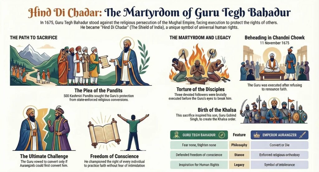 Martyrdom of Guru Tegh Bahadur: The Story of Hind Di Chadar Guru Tegh Bahadur