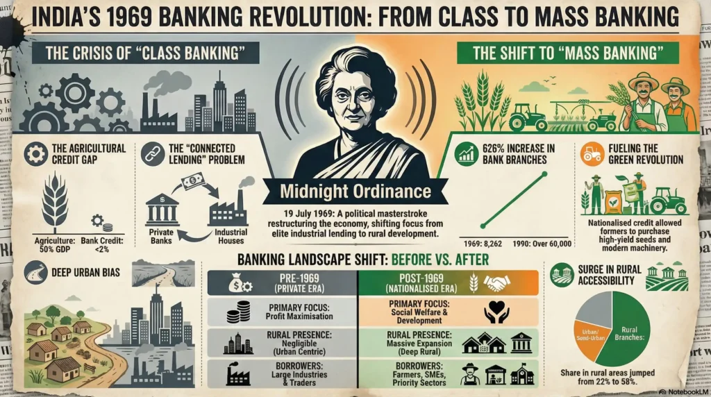The 1969 Bank Nationalization: How Indira Gandhi Seized the Vaults nationalization of banks 1969