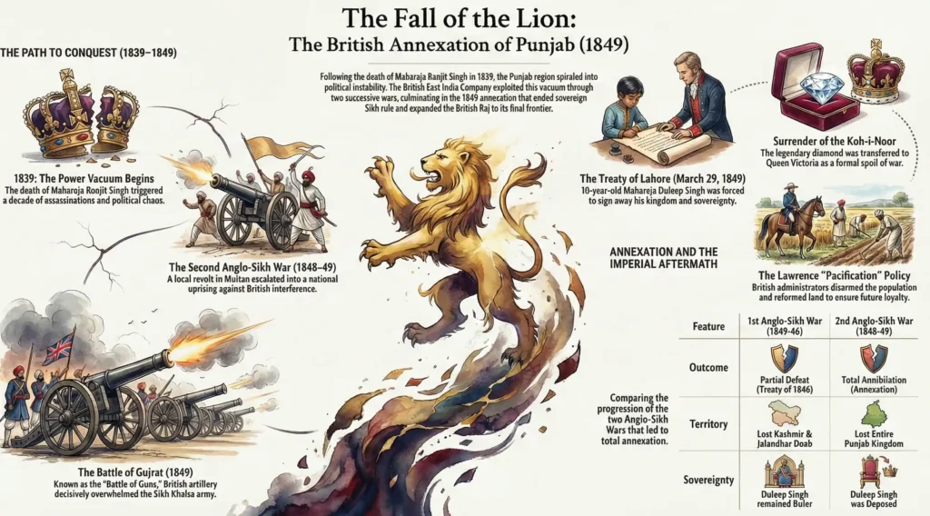 Annexation of Punjab 1849: How Britain Stole the Kingdom of Five Rivers