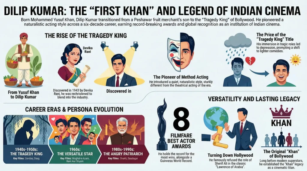 Dilip Kumar (1922–2021): The Tragedy King Who Taught India How to Act