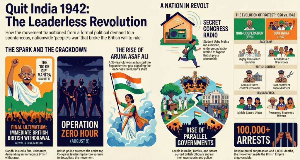 Quit India Movement: How a Leaderless Nation Fought for Freedom