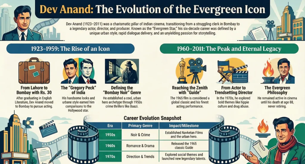 Dev Anand (1923–2011): The Evergreen Legend of Indian Cinema