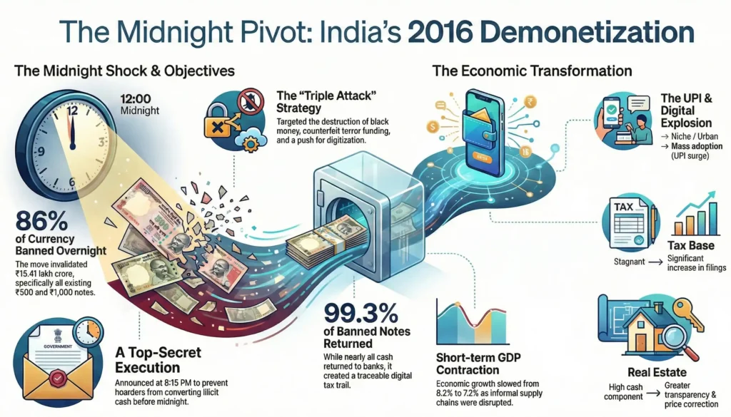 Demonetization in India (2016): The Night That Changed the Economy