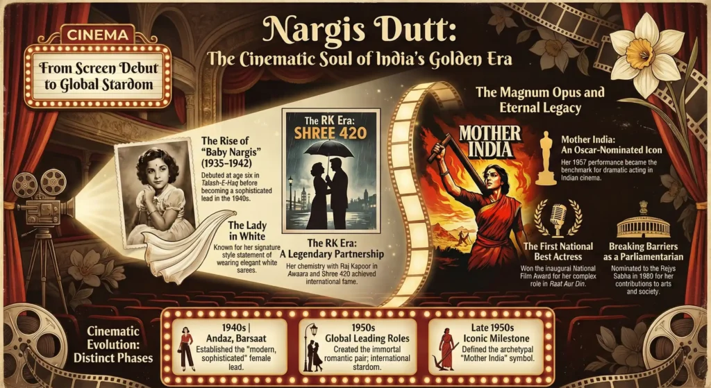 Nargis Dutt (1929–1981): The Graceful Soul of Indian Cinema