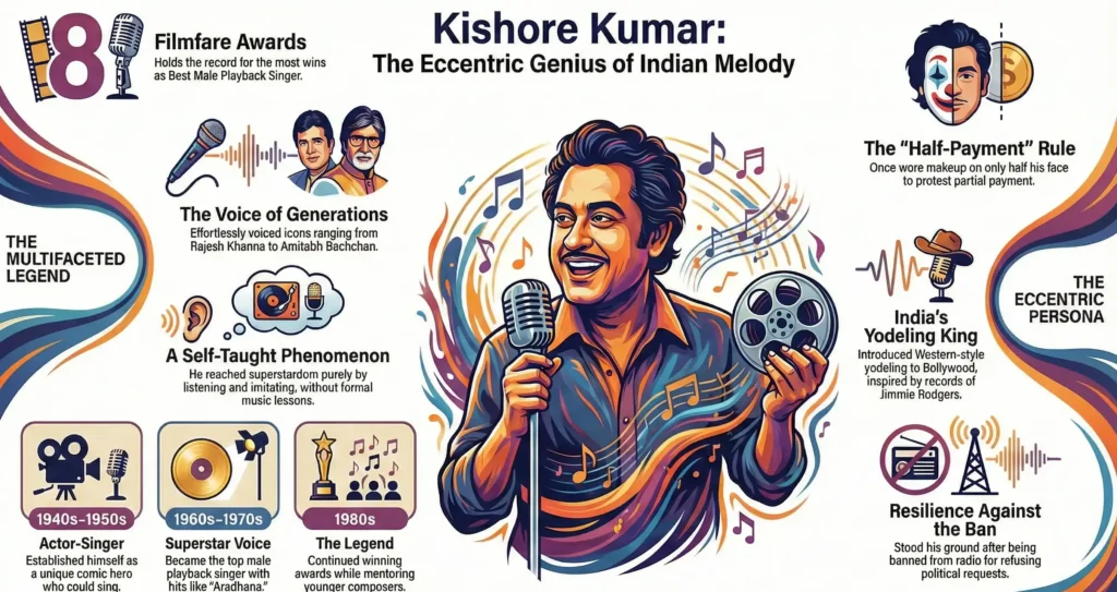 Kishore Kumar (1929–1987): The Eccentric Genius of Indian Cinema