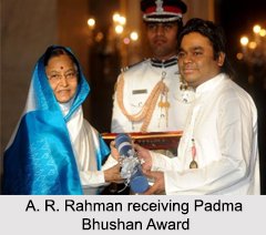 A. R Rahman receiving Padma Bhushan Award