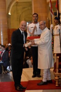 Anupam Kher receives Padma Bhushan