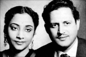Guru Dutt with wife Geeta Dutt