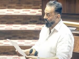 Kamal Haasan takes oath as Rajya Sabha MP