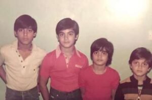 Salman with Arbaaz, Sohail and Alvira