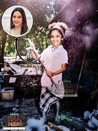 childhood pictures of Madhuri Dixit