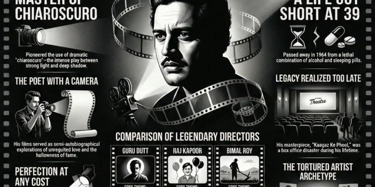 Guru Dutt Biography: A Life of Shadows, Silence, and Cinema