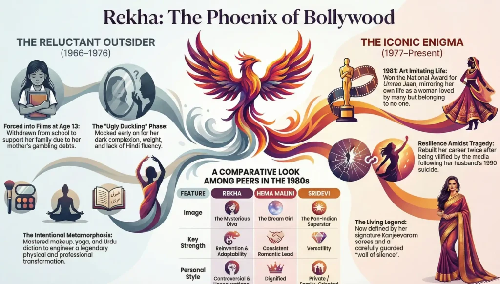 Rekha: From Reluctant Child Star to Eternal Diva