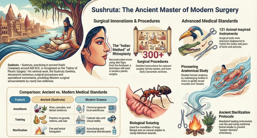 Surgical Precision in Ancient Kashi: The Vision of Sushruta