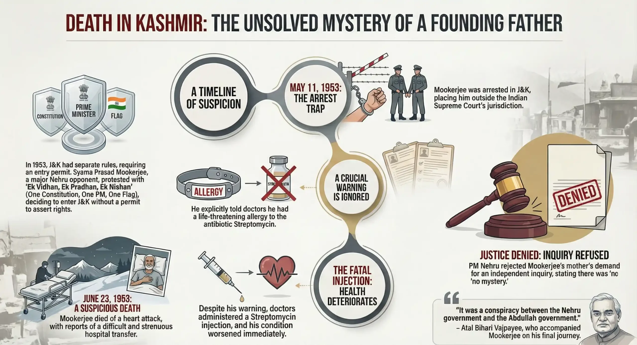 Syama Prasad Mookerjee death mystery