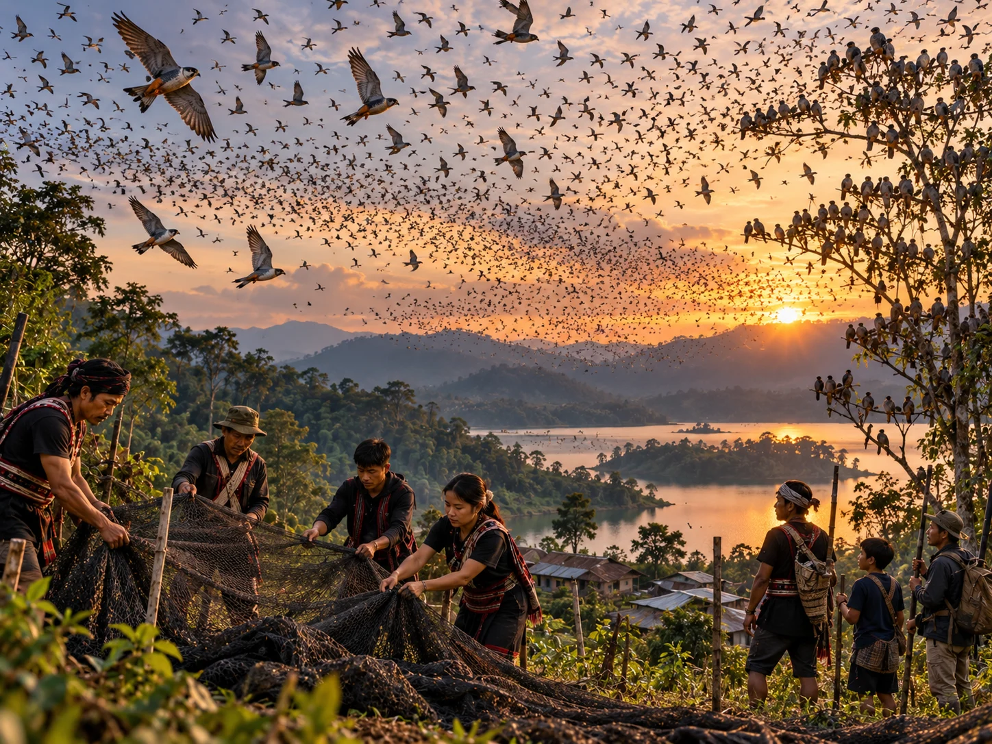 Amur Falcons of Pangti