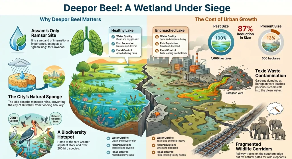 The Threat Of Deepor Beel Urban Encroachment
