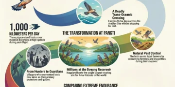 The 22000 Kilometer Journey of the Amur Falcons of Pangti