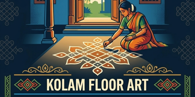 Kolam floor art