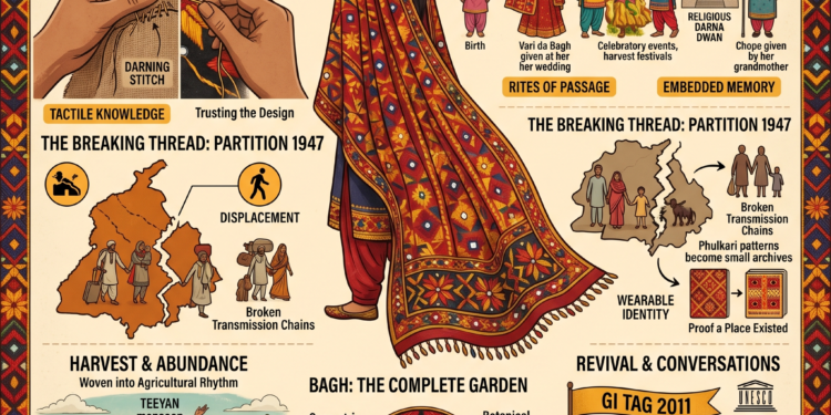 Phulkari embroidery