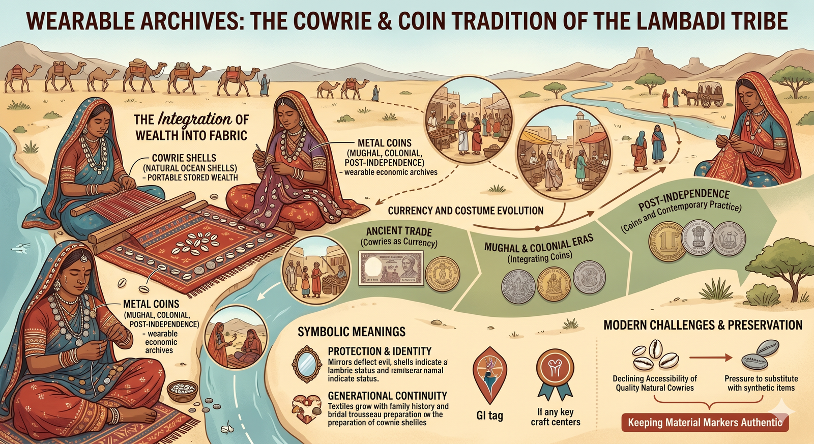 Cowries, Coins, and Textile Memory of the Lambadi Tribe Lambadi tribe