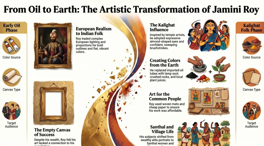 Why Jamini Roy abandoned oil painting for Kalighat roots