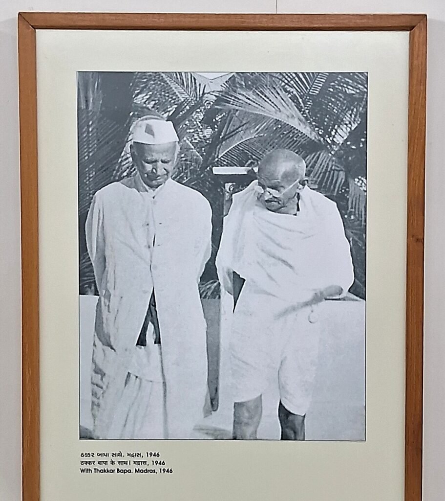 GJA25-76-Gandhi with Thakkar Bapa in Madras 1946.jpg — related to The Engineer Who Walked Into the Forest
