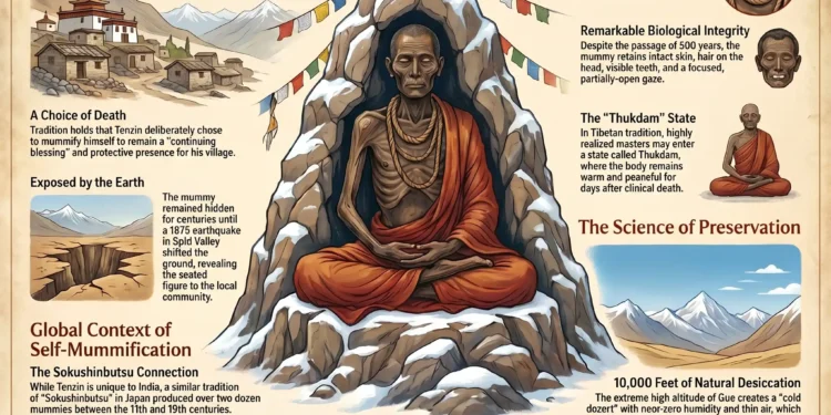 The Mysterious 500 Year Old Mummy of Sangha Tenzin in Spiti Valley Sangha Tenzin