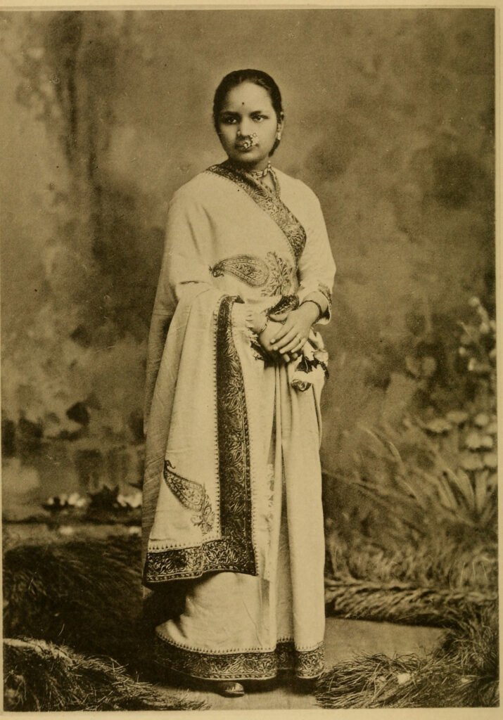 photograph of Dr. Anandi Gopal Joshi wearing a traditional saree