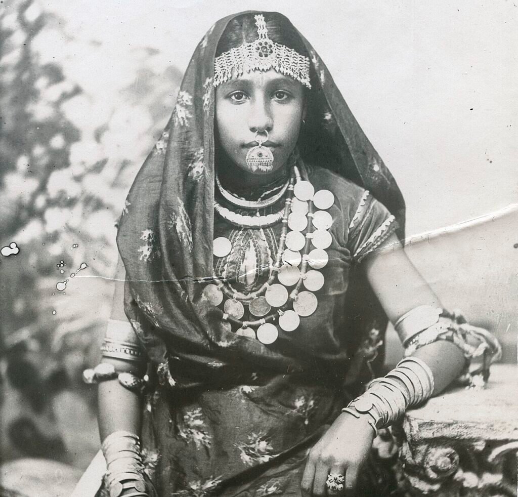 A historical portrait of an Indo-Trinidadian woman circa 1890.