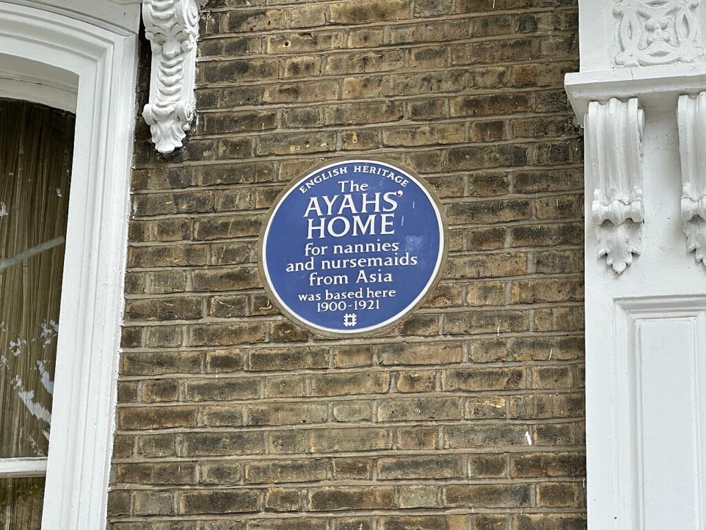 Plaque commemorating the Ayahs Home in Hackney.