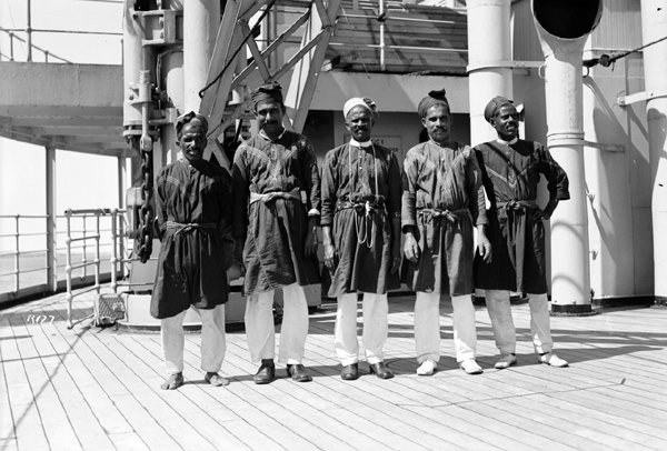 The Indian Sailors Who Reached Britain but Couldn't Get Home Historical group photograph of lascar sailors aboard the Viceroy of India in the 1930s.