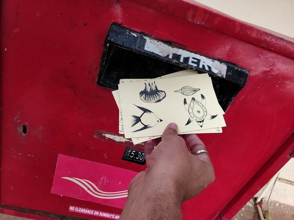 Photograph of an Indian post office.